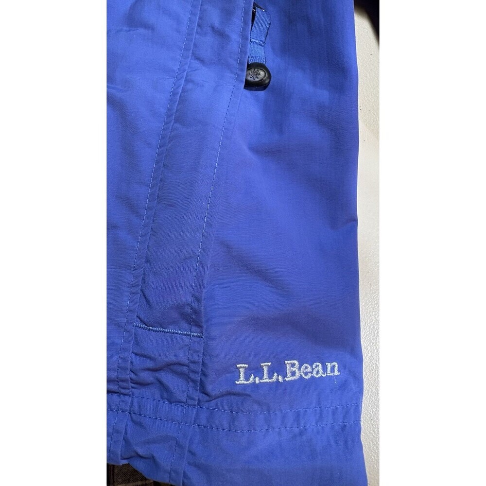 LL Bean 3 in 1 Jacket Women's Blue Windbreaker Hid-a-Hood Rain Jacket L-REG - Picture 12 of 16
